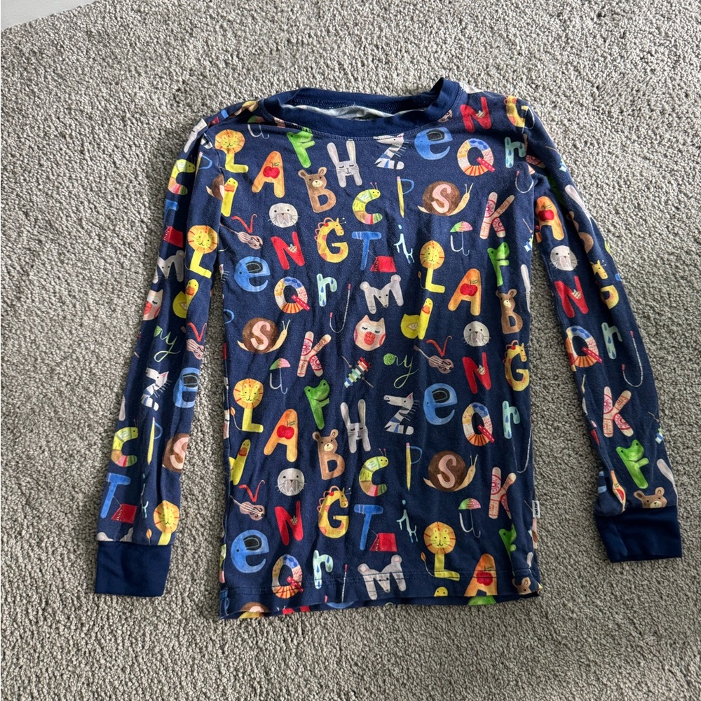 Little Sleepies Colorful Alphabet Long Sleeve Pajama Top 5/6